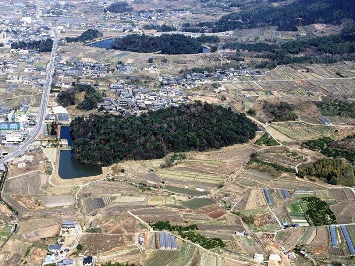 渋谷向山古墳航空写真