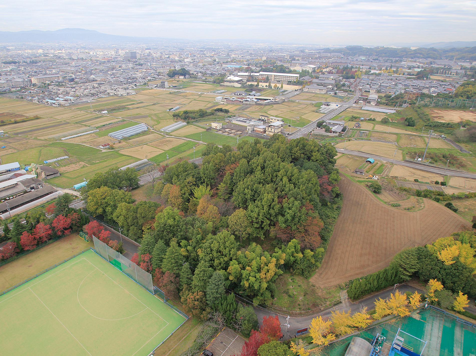 空から見た西乗鞍古墳