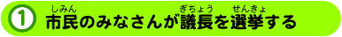 市民のみなさんが議長を選挙する