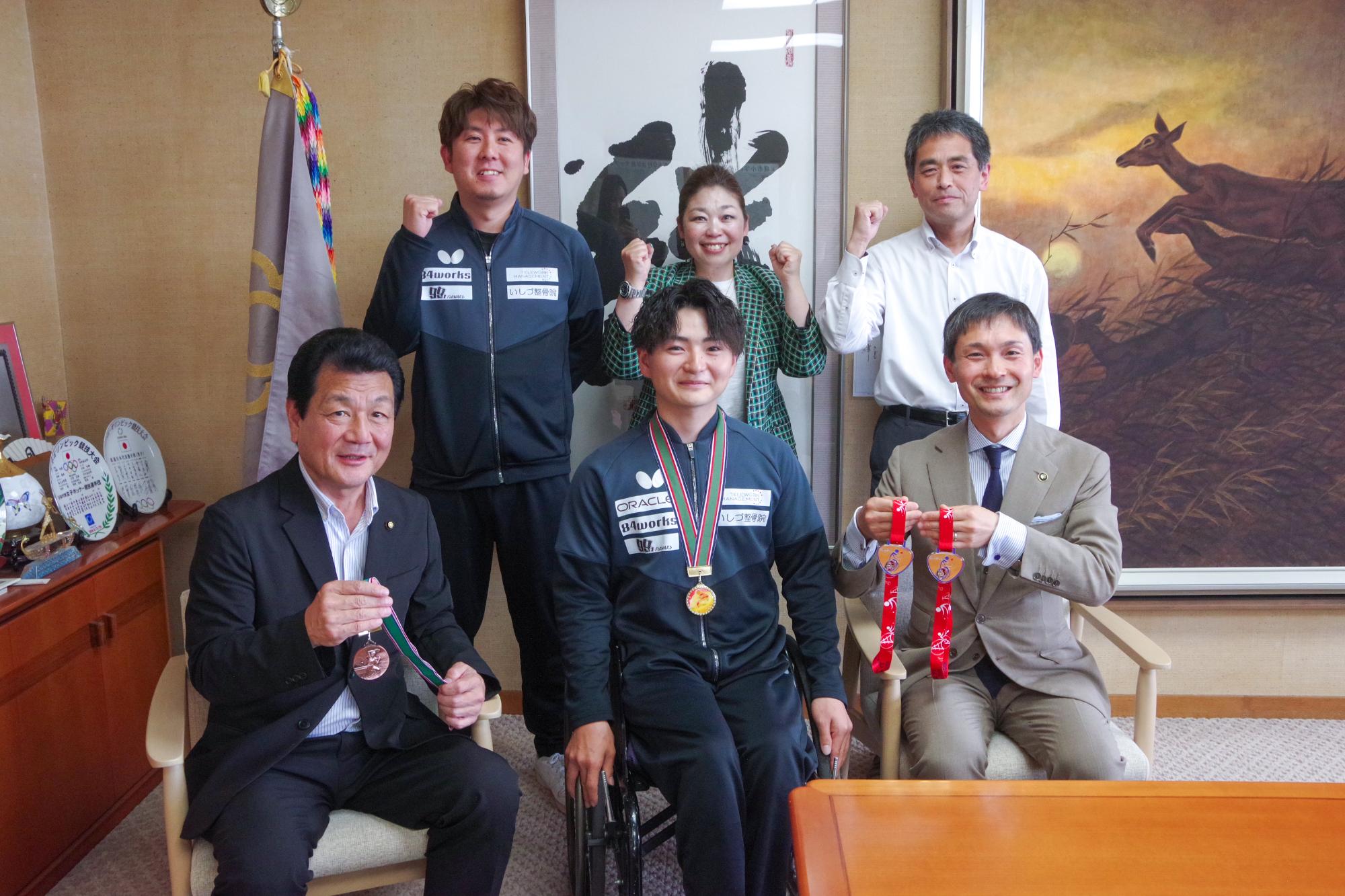 中村選手表敬訪問